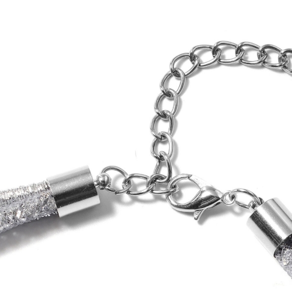 White Chroma Necklace and Earrings Set - Picture 4 of 4